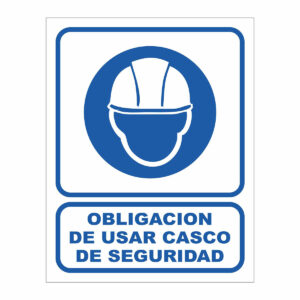 Cartel Obligación de Usar Casco de Seguridad