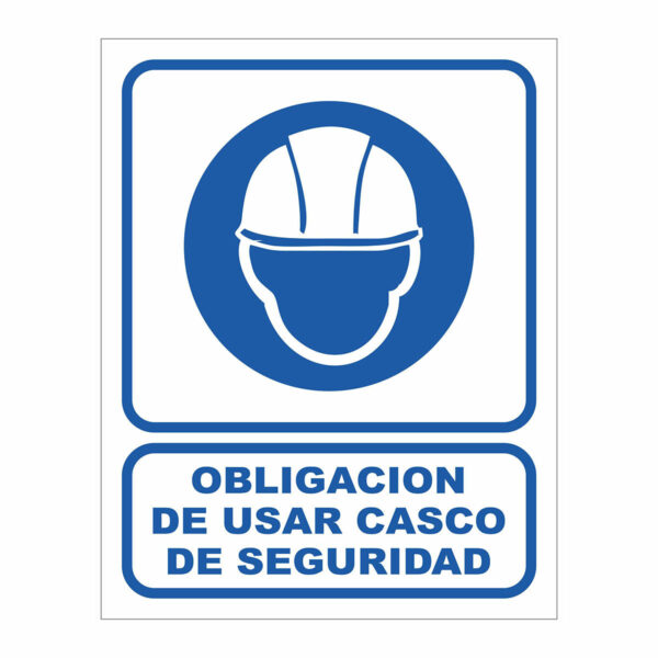Cartel Obligación de Usar Casco de Seguridad