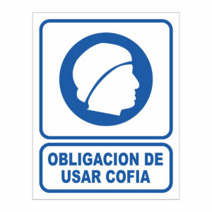 Cartel Obligación de Usar Cofia