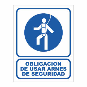 Cartel Obligación de Usar Arn?s de Seguridad