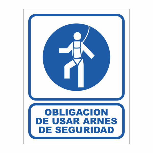 Cartel Obligación de Usar Arn?s de Seguridad