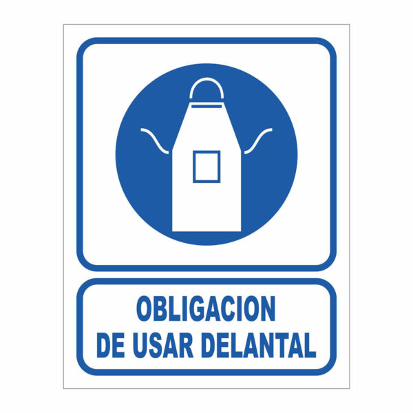 Cartel Obligación de Usar Delantal
