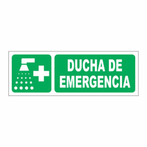Cartel Ducha de Emergencia