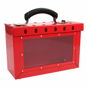 Caja de Bloqueo Grupal para 12 Candados con Ventana