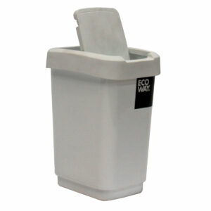 Cesto 10 Lts Blanco Tapa Doble Swing