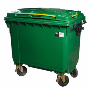 Contenedor Inyectado de 660L con Ruedas y Tapa