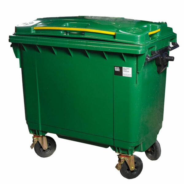 Contenedor Inyectado de 660L con Ruedas y Tapa