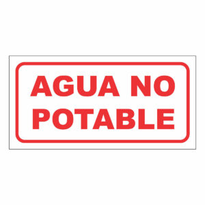 Cartel Agua no Potable