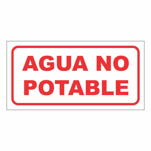 Cartel Agua no Potable