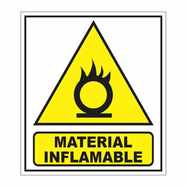 Cartel Material Inflamable