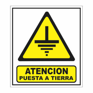 Cartel Atención Puesta a Tierra