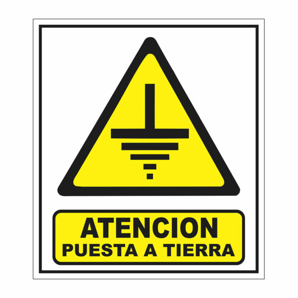 Cartel Atención Puesta a Tierra