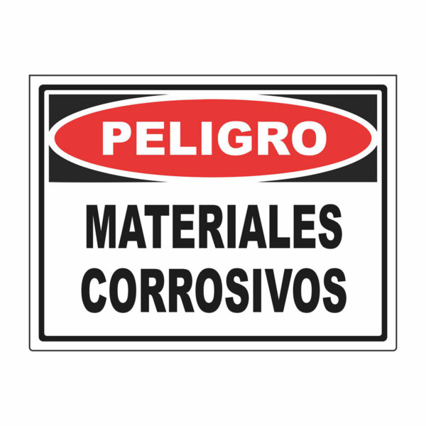 Cartel Materiales Corrosivos