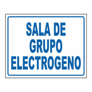 Cartel Sala de Grupo Electrogeno