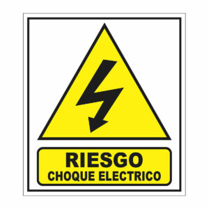 Cartel Riesgo Choque El?ctrico