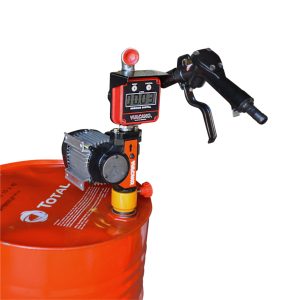 Electrobomba 220V para Diesel con Caudalimetro y Pico Surtidor para Tambores