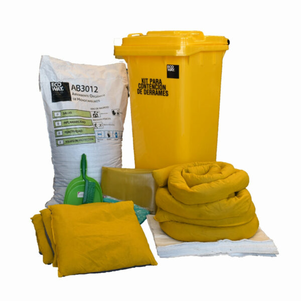KIT ORGÁNICO ANTIDERRAME EN CONTENEDOR DE 120 Lts ECOWAY