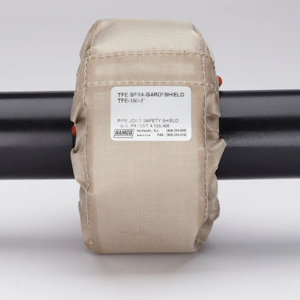 CUBRE BRIDA SPRA-GARD EN TFE TEFLON CON DRENAJE PARA ACIDOS y QUÍMICOS CON INDIC. DE PH 150 X 1 PULG ECOWAY