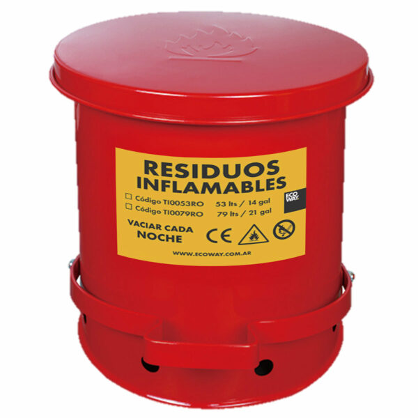 Recipiente para Residuos Inflamables 53 Lts