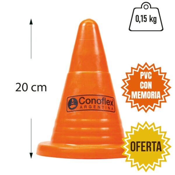 CONO MULTIUSO FLEXIBLE 20CM ALTURA CONOFLEX