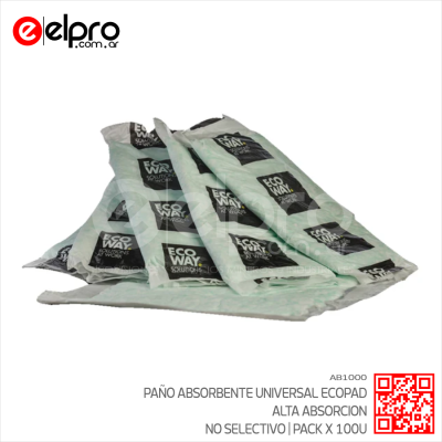 AB1000 - PAÑO ABSORBENTE UNIVERSAL ECOPAD X 100 unidades