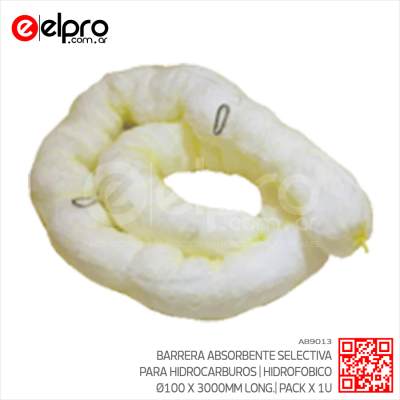 AB9013 - BARRERA ABSORBENTE SELECTIVA HIDROCARBUROS 100 x 3000MM