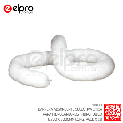 AB9023 - BARRERA ABSORBENTE SELECTIVA HIDROCARBUROS 200 x 3000 MM