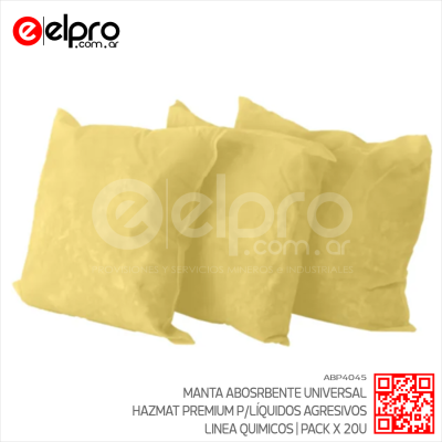 ABP4045 - MANTA ABOSRBENTE UNIVERSAL LÍNEA QUÍMICOS - PACK X 20U