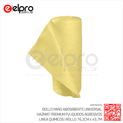 ABP8005 - ROLLO PAÑO ABSORBENTE LIV.UNIVERSAL - LINEA QUIMICOS PREMIUM 76,2 CM X 45,7 M