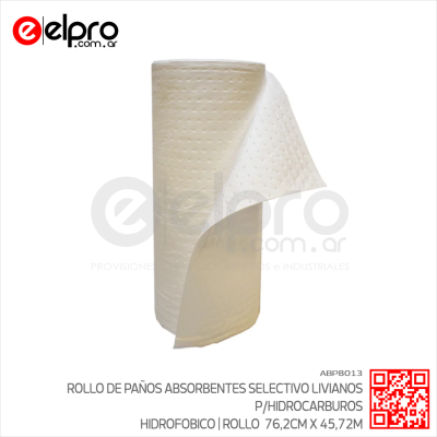 ABP8013 - ROLLO PAÑOS ABSOR SEL HIDROC LIVIANOS - 76,2 CM X 45,72 M