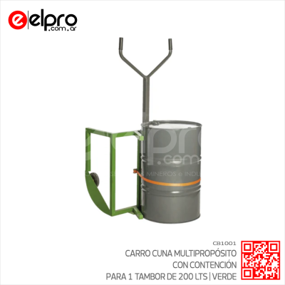 CB1001 - CARRO CUNA MULTIPROPOSITO C-CONTENCION P-1 TAMBOR 200L-1